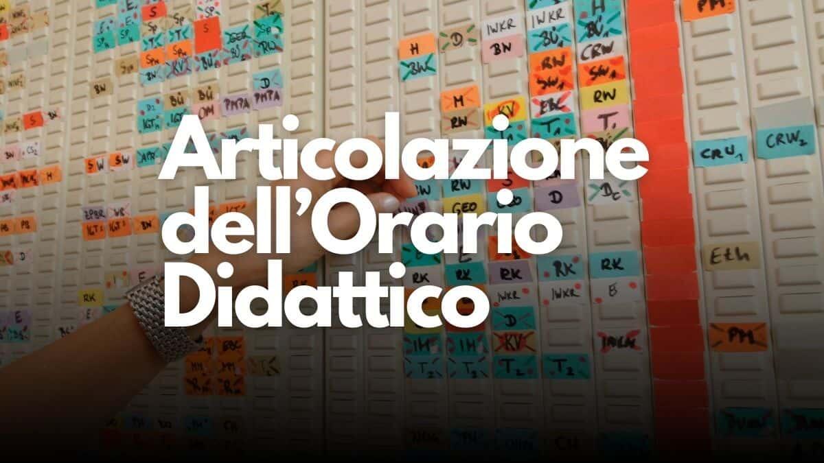 Articolazione settimanale dell'orario didattico Docenti: chi decide i criteri? - Articolazione dellorario didattico