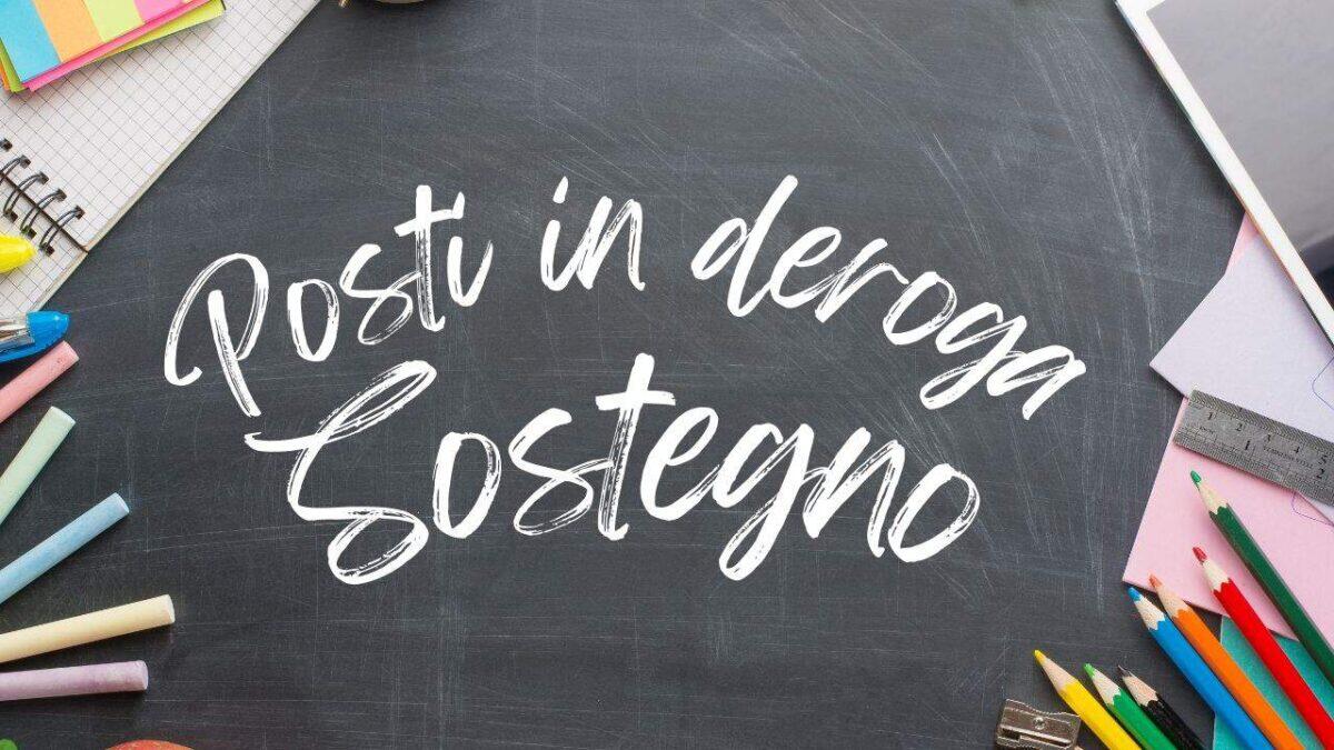 Supplenze, disponibilità posti in deroga Sostegno 2024/25: gli Avvisi dagli USR [In aggiornamento] - Posti in deroga sul sostegno con gli organici dell’autonomia