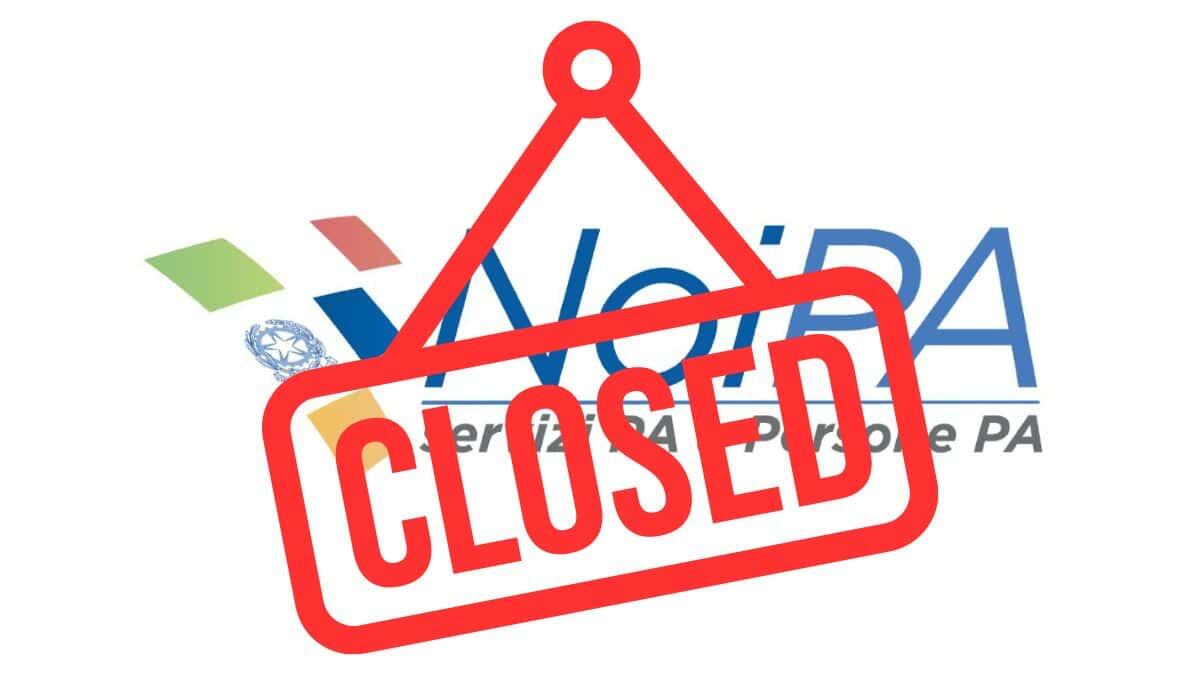 NoiPA, piattaforma dei pagamenti in manutenzione straordinaria per 10 giorni - NoiPA Chiuso per manutenzione