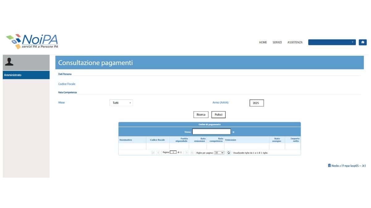 Stipendio NoiPa Febbraio 2025: a breve l'importo netto del cedolino su 'consultazioni pagamenti' - Consultazione pagamenti