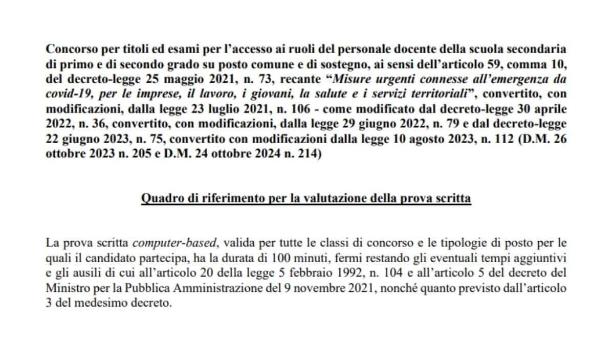 Concorso docenti PNRR 2: pubblicati i quadri di riferimento per la prova scritta della scuola secondaria - Quadri di riferimento prove scritte Concorso PNRR 2