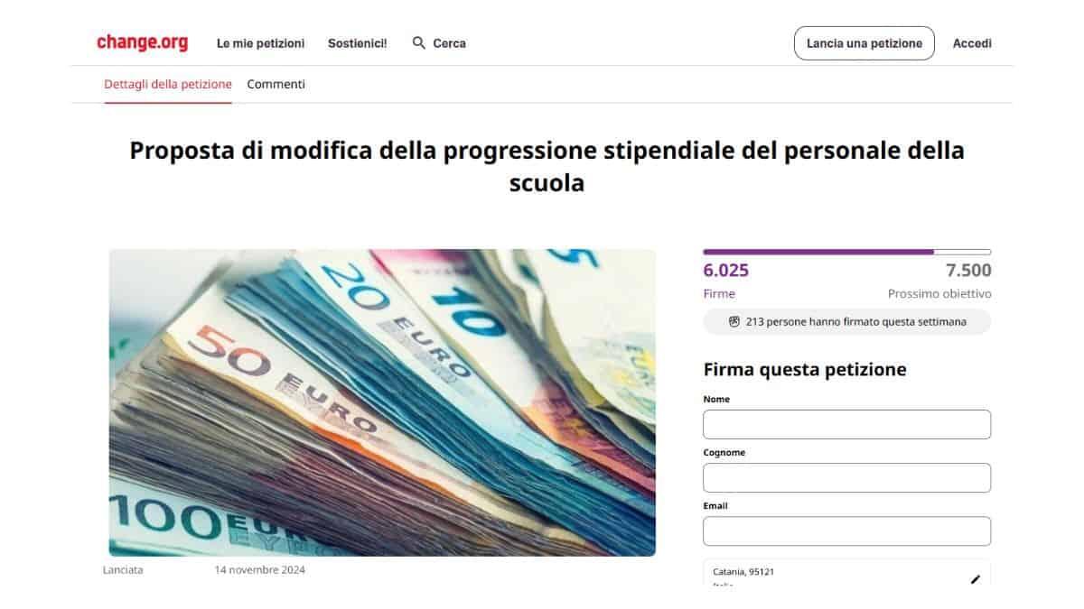 Riforma progressione stipendiale personale scolastico: su Change.org la petizione di AND [Link] - Petizione AND su riforma progressione stipendiale