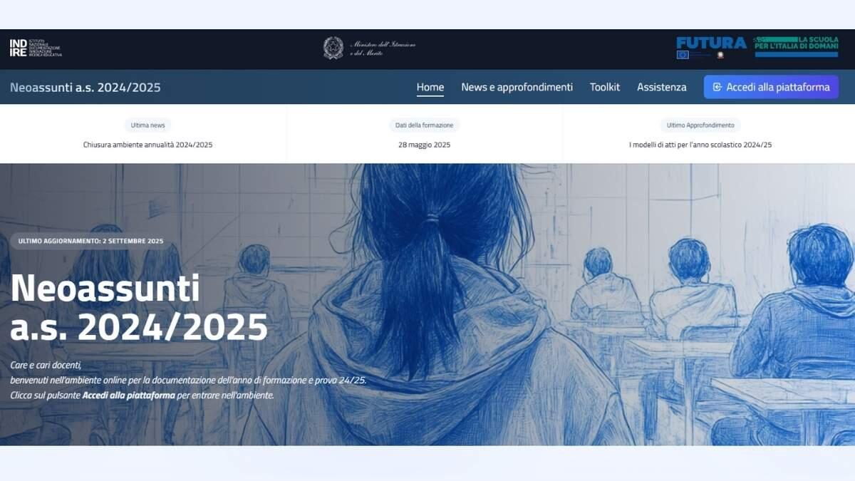 INDIRE, piattaforma neoassunti e tutor: download degli attestati disponibile entro il 26/09 - INDIRE neoassunti 2024-2025