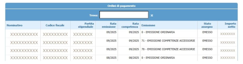 Consultazione pagamenti