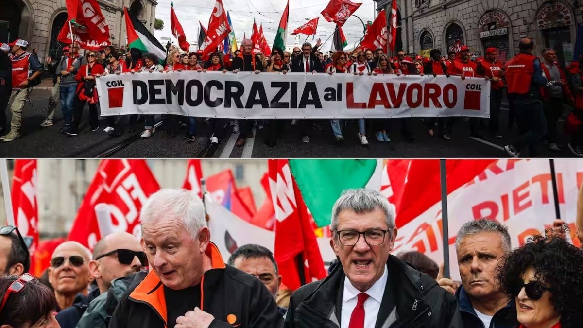 Manifestazione Cgil 25 ottobre: 200mila a Roma contro la Manovra 2026 - Manifestazione CGIL 25 ottobre 2025