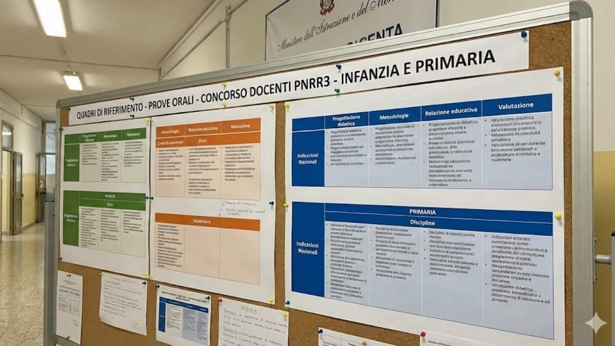 Concorso docenti PNRR3, prova orale Infanzia e Primaria: ecco i quadri di riferimento - Quadri di riferimento prove orali Concorso PNRR3