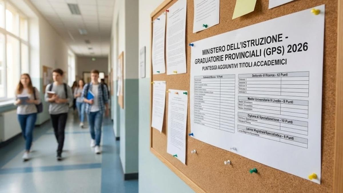 GPS 2026: come cambiano i punteggi per i titoli accademici? - Punteggi aggiuntivi titoli accademici GPS 2026