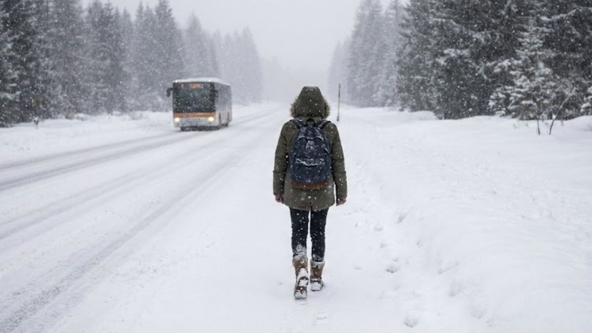 Stefani contro Dolomiti Bus: 'Disumano lasciare un bambino a piedi col freddo' - Alunno cammina durante una nevicata