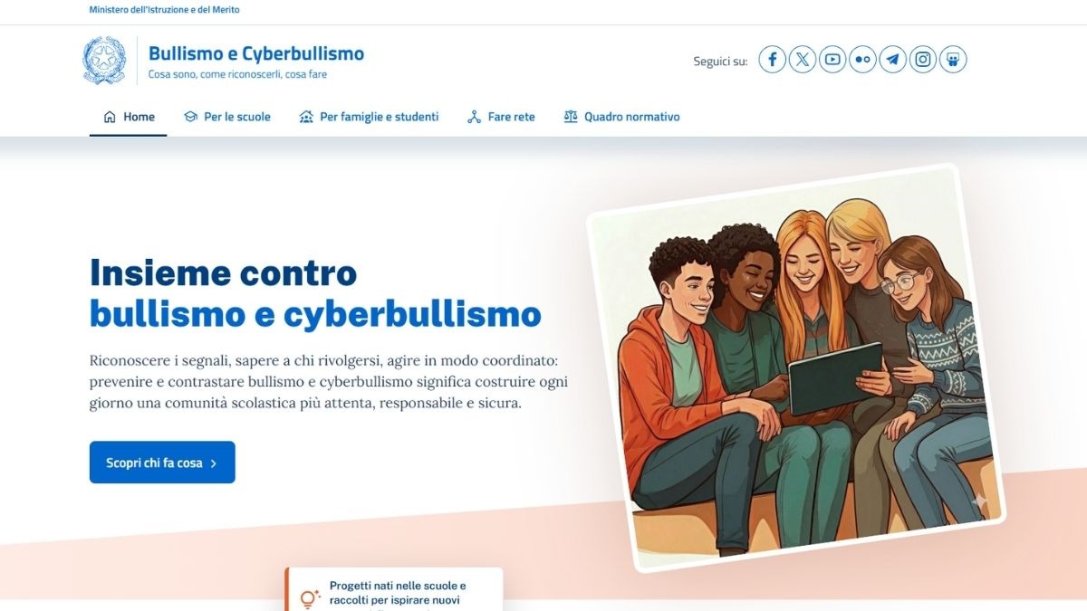 Bullismo e cyberbullismo: online il nuovo portale del Ministero per scuole e famiglie  - 