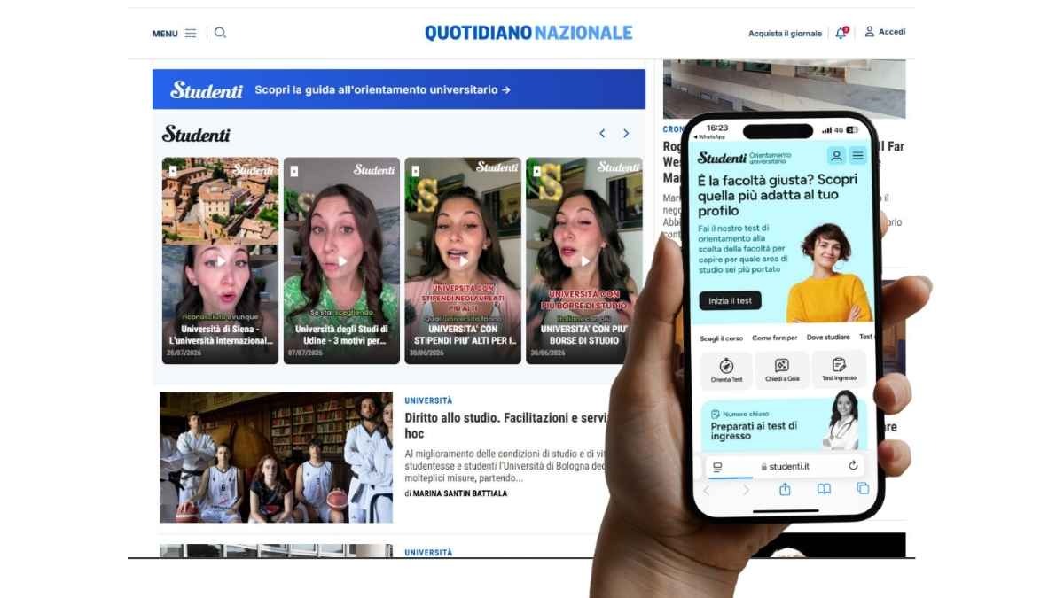 Orientamento universitario: nuova partnership tra Studenti e QN - QN Quotidiano Nazionale